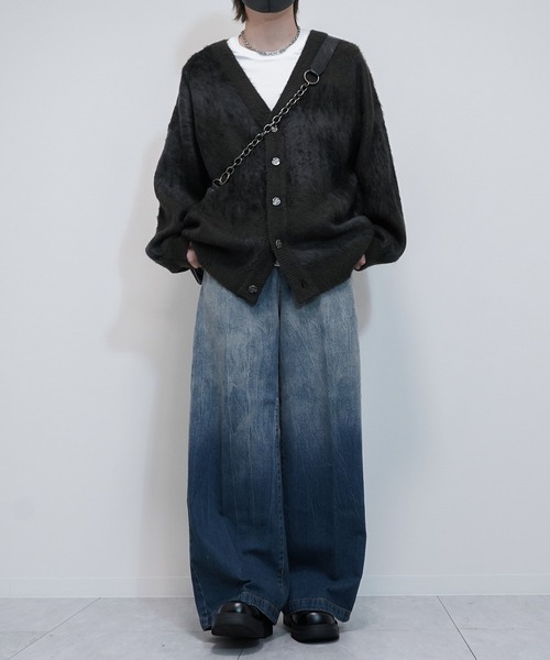 VELNUS(ベルナス)の「【VELNUS】Abstract Loose Shaggy Design Cardigan/アブストラクトルーズシャギーデザインカーディガン(カーディガン/ボレロ・メンズ・チャコールグレー/レッド/ブルー・L/M/S)」の15枚目の写真