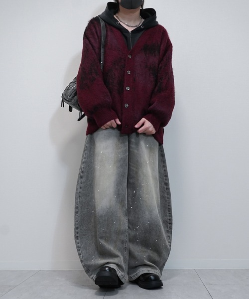 VELNUS(ベルナス)の「【VELNUS】Abstract Loose Shaggy Design Cardigan/アブストラクトルーズシャギーデザインカーディガン(カーディガン/ボレロ・メンズ・チャコールグレー/レッド/ブルー・L/M/S)」の21枚目の写真