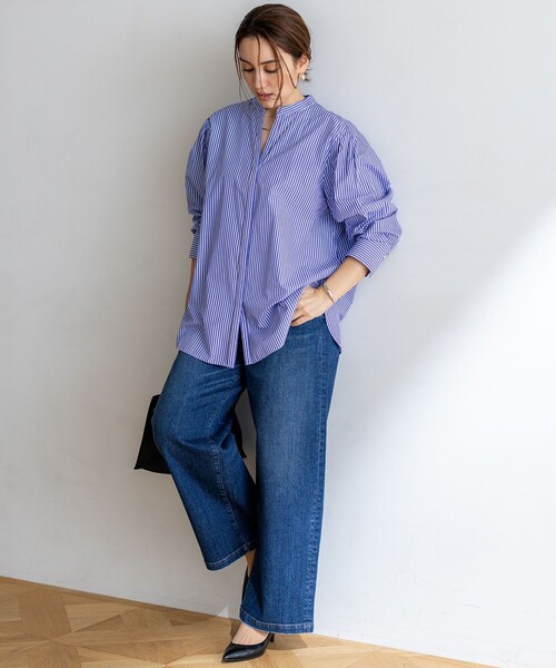 23区 L(ニジュウサンクオオキイサイズ)の「【Lサイズ限定】23区DENIM ストレッチ ワイド パンツ(デニムパンツ・レディース・ダルブルー系/ネイビー系/グレー系・44/46/48/50)」の7枚目の写真