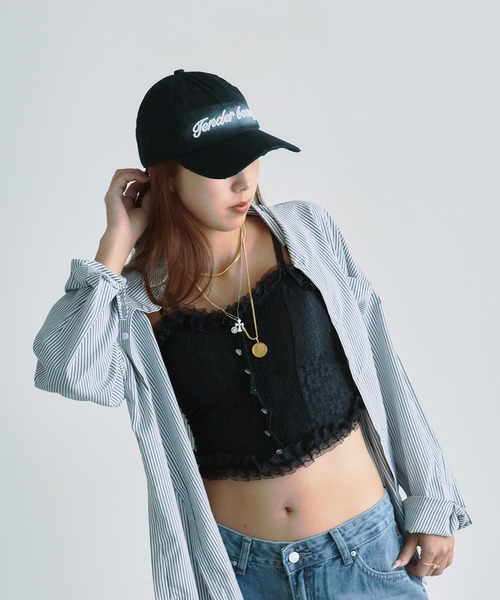 BLANK　（ブランク）の「Gender Beauty Embroidered Cap / ジェンダービューティー刺繍キャップ（キャップ・レディース・ブラック/グリーン系カモフラージュ/ホワイト/カモフラージュ・FREE）」の7枚目の写真