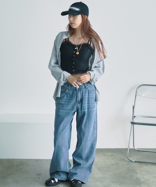 BLANK　（ブランク）の「Gender Beauty Embroidered Cap / ジェンダービューティー刺繍キャップ（キャップ・レディース・ブラック/グリーン系カモフラージュ/ホワイト/カモフラージュ・FREE）」の8枚目の写真