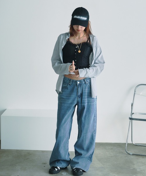 BLANK　（ブランク）の「Gender Beauty Embroidered Cap / ジェンダービューティー刺繍キャップ（キャップ・レディース・ブラック/グリーン系カモフラージュ/ホワイト/カモフラージュ・FREE）」の9枚目の写真