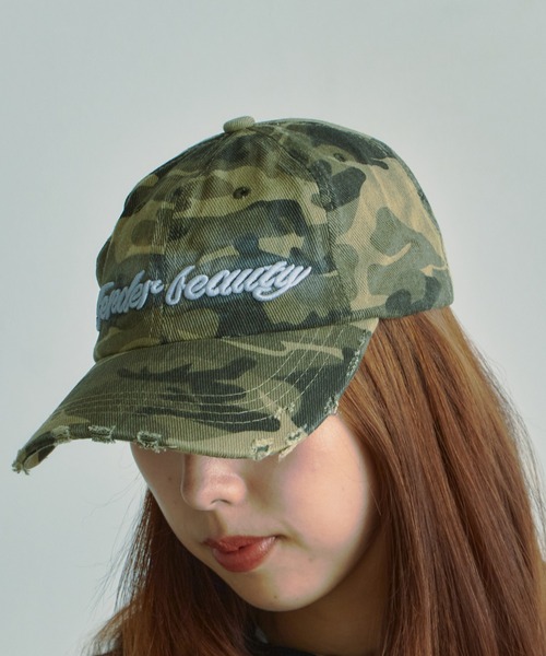 BLANK　（ブランク）の「Gender Beauty Embroidered Cap / ジェンダービューティー刺繍キャップ（キャップ・レディース・ブラック/グリーン系カモフラージュ/ホワイト/カモフラージュ・FREE）」の10枚目の写真