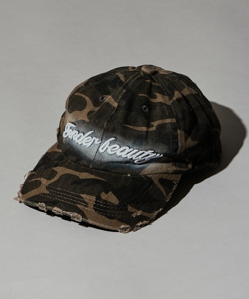 BLANK　（ブランク）の「Gender Beauty Embroidered Cap / ジェンダービューティー刺繍キャップ（キャップ・レディース・ブラック/グリーン系カモフラージュ/ホワイト/カモフラージュ・FREE）」の14枚目の写真