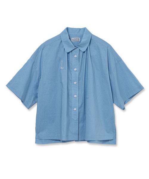 LA MARINE FRANCAISE（マリン フランセーズ）の「ドット et ブルーエンブロイダリーシャツ（シャツ/ブラウス・レディース・ブルー/サックスブルー/ホワイト/ネイビー・FREE）」の4枚目の写真