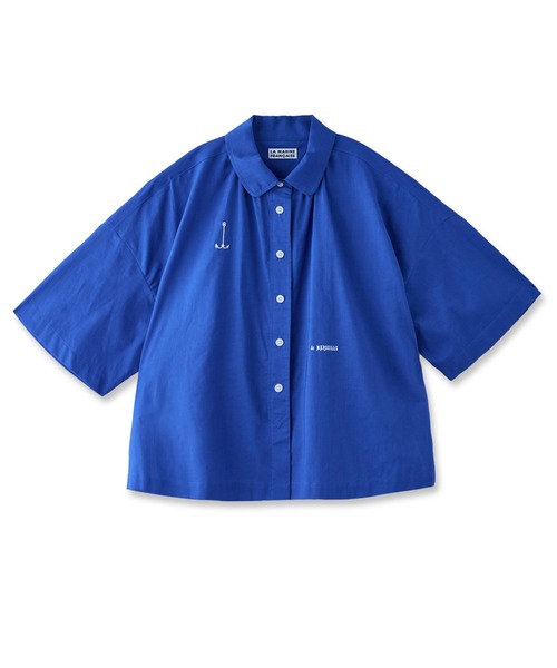 LA MARINE FRANCAISE（マリン フランセーズ）の「ドット et ブルーエンブロイダリーシャツ（シャツ/ブラウス・レディース・ブルー/サックスブルー/ホワイト/ネイビー・FREE）」の2枚目の写真