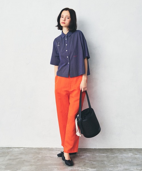 LA MARINE FRANCAISE（マリン フランセーズ）の「ドット et ブルーエンブロイダリーシャツ（シャツ/ブラウス・レディース・ブルー/サックスブルー/ホワイト/ネイビー・FREE）」の15枚目の写真