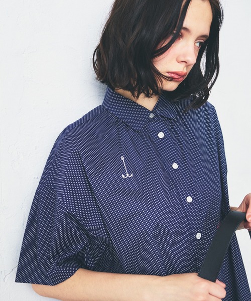 LA MARINE FRANCAISE（マリン フランセーズ）の「ドット et ブルーエンブロイダリーシャツ（シャツ/ブラウス・レディース・ブルー/サックスブルー/ホワイト/ネイビー・FREE）」の13枚目の写真