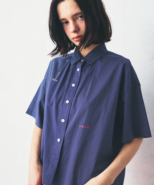 LA MARINE FRANCAISE（マリン フランセーズ）の「ドット et ブルーエンブロイダリーシャツ（シャツ/ブラウス・レディース・ブルー/サックスブルー/ホワイト/ネイビー・FREE）」の12枚目の写真