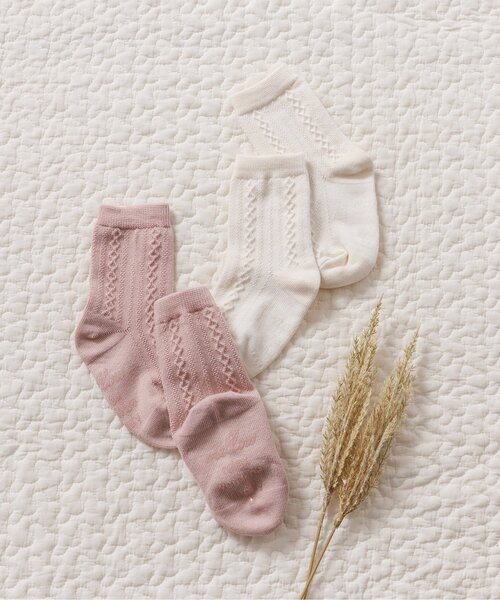 apres les cours（アプレレクール）の「アニマルおしりモチーフレギンス&ソックスセット（その他ベビーウェア・キッズ・ピンク/アイボリー・80）」の17枚目の写真