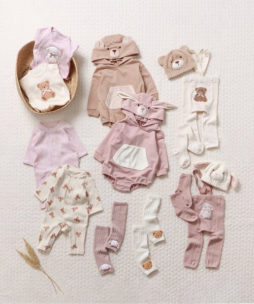 apres les cours（アプレレクール）の「アニマルおしりモチーフレギンス&ソックスセット（その他ベビーウェア・キッズ・ピンク/アイボリー・80）」の20枚目の写真