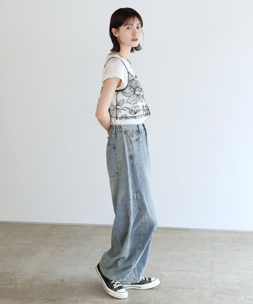 shetila(シェティラ)の「一目惚れ フラワーエンブロイダリービスチェ(キャミソール・レディース・ブラック/キナリ・FREE)」の10枚目の写真