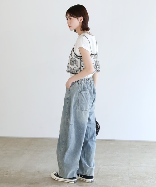 shetila(シェティラ)の「一目惚れ フラワーエンブロイダリービスチェ(キャミソール・レディース・ブラック/キナリ・FREE)」の11枚目の写真