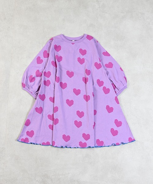 MARKEY'S（マーキーズ）の「ソウガラランタンスリーブワンピース（ワンピース・キッズ・チャコール/パープル系その他/ライトグリーン・90/100/110/120/130）」の5枚目の写真