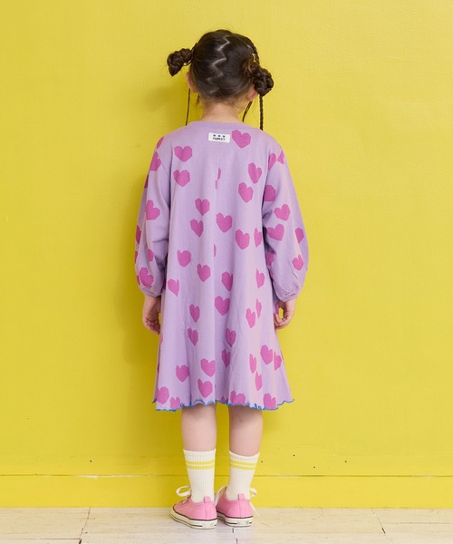 MARKEY'S（マーキーズ）の「ソウガラランタンスリーブワンピース（ワンピース・キッズ・チャコール/パープル系その他/ライトグリーン・90/100/110/120/130）」の8枚目の写真