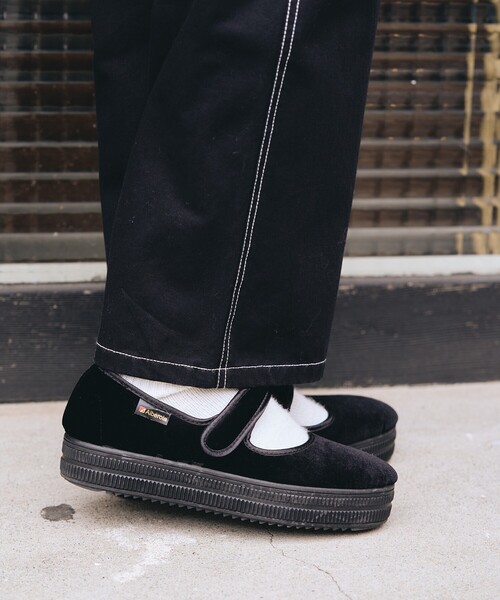 FREAK'S STORE（フリークスストア）の「Alberola/アルベローラ メリージェーンフラットシューズ/ベロアシューズ（モカシン/デッキシューズ・レディース・ブラウン/ブラック・37/36/38）」の9枚目の写真