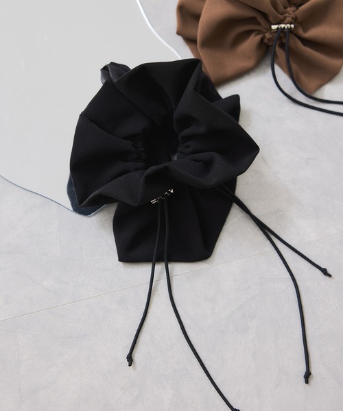 VIS（ビス）の「ドロストシュシュ（シュシュ・レディース・ブラウン系その他3/ブラック・FREE）」の2枚目の写真