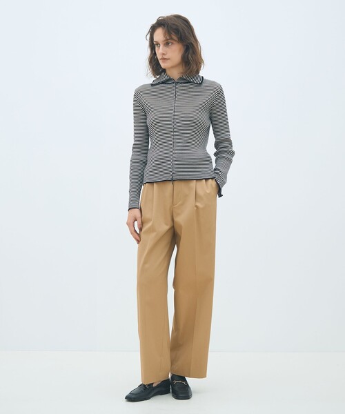 MACPHEE(マカフィー)の「コットンリブ ジップアップカーディガン(カーディガン/ボレロ・レディース・レッド/ネイビー/ブルー系その他・S)」の4枚目の写真