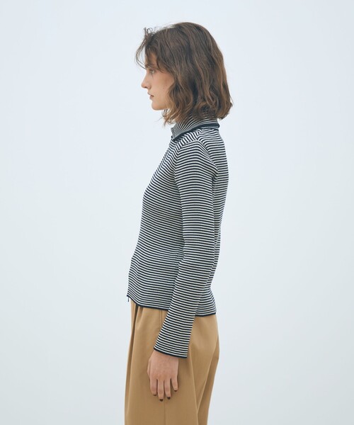 MACPHEE(マカフィー)の「コットンリブ ジップアップカーディガン(カーディガン/ボレロ・レディース・レッド/ネイビー/ブルー系その他・S)」の6枚目の写真