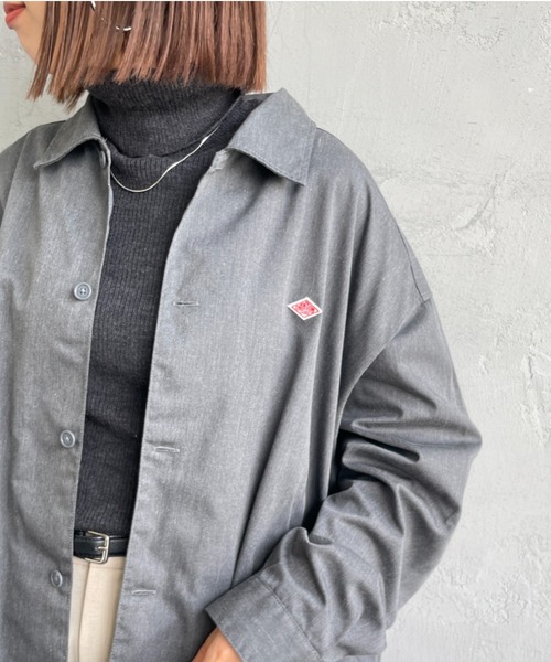 DANTON（ダントン）の「[DANTON/ダントン] ワンポイントロゴ シャツジャケット（シャツ/ブラウス・レディース・ブラック/グレー/キャメル・40/42）」の13枚目の写真