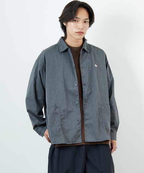 DANTON（ダントン）の「[DANTON/ダントン] ワンポイントロゴ シャツジャケット（シャツ/ブラウス・レディース・ブラック/グレー/キャメル・40/42）」の16枚目の写真