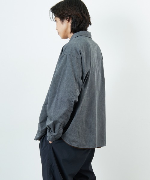 DANTON（ダントン）の「[DANTON/ダントン] ワンポイントロゴ シャツジャケット（シャツ/ブラウス・レディース・ブラック/グレー/キャメル・40/42）」の17枚目の写真