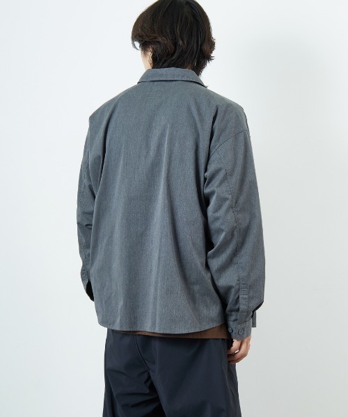 DANTON（ダントン）の「[DANTON/ダントン] ワンポイントロゴ シャツジャケット（シャツ/ブラウス・レディース・ブラック/グレー/キャメル・40/42）」の18枚目の写真