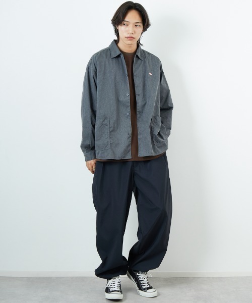 DANTON（ダントン）の「[DANTON/ダントン] ワンポイントロゴ シャツジャケット（シャツ/ブラウス・レディース・ブラック/グレー/キャメル・40/42）」の5枚目の写真