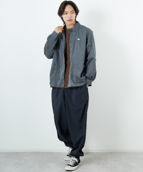 DANTON（ダントン）の「[DANTON/ダントン] ワンポイントロゴ シャツジャケット（シャツ/ブラウス・レディース・ブラック/グレー/キャメル・40/42）」の19枚目の写真