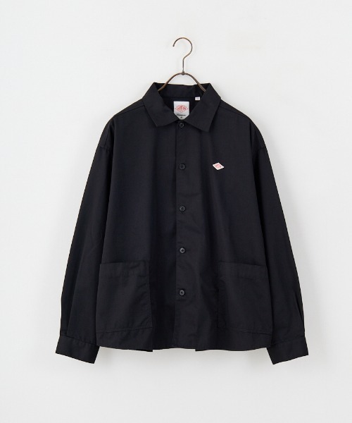 【新品】DANTON ダントン シャツワンピース　ブラック　カーキ 新品】DANTON ダントン シャツワンピース カーキ【訳あり