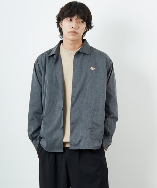 DANTON/ダントン] ワンポイントロゴ シャツジャケット（シャツ