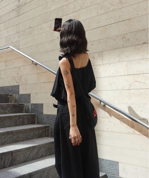 TEEN BOOP（ティーンブープ）の「リボンストラップバルーンキャミ（シャツ/ブラウス・レディース・チェック/ブラック/オフホワイト・FREE）」の11枚目の写真