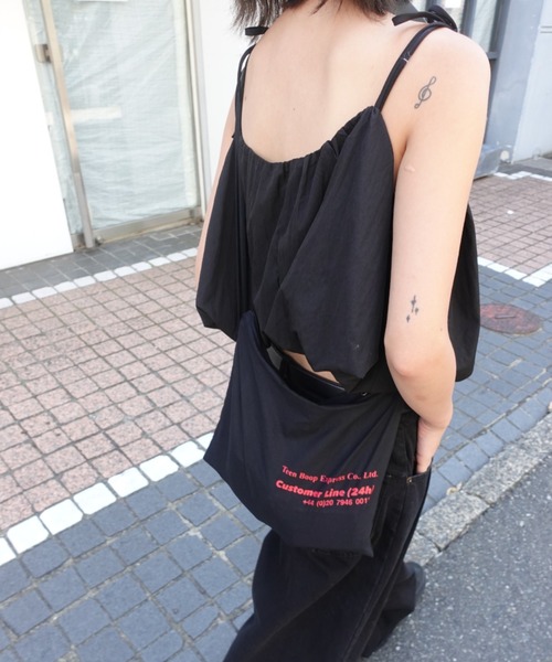 TEEN BOOP（ティーンブープ）の「リボンストラップバルーンキャミ（シャツ/ブラウス・レディース・チェック/ブラック/オフホワイト・FREE）」の17枚目の写真