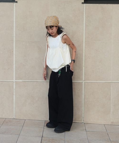 TEEN BOOP（ティーンブープ）の「リボンストラップバルーンキャミ（シャツ/ブラウス・レディース・チェック/ブラック/オフホワイト・FREE）」の20枚目の写真