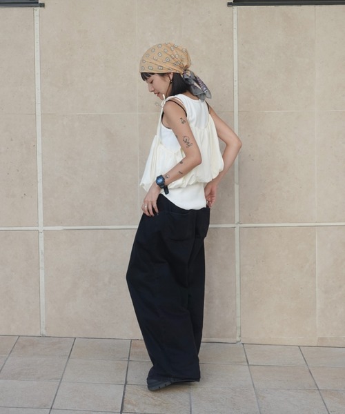 TEEN BOOP（ティーンブープ）の「リボンストラップバルーンキャミ（シャツ/ブラウス・レディース・チェック/ブラック/オフホワイト・FREE）」の22枚目の写真