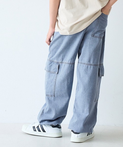 coca(coca)(コカ)の「キッズ ライトデニムカーゴパンツ(デニムパンツ・キッズ・ブラック/ライトブルー・120/130/140/150)」の18枚目の写真