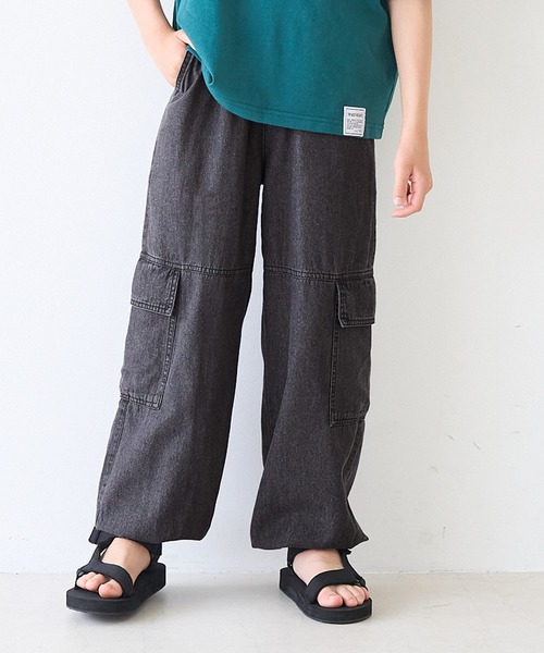 coca(coca)(コカ)の「キッズ ライトデニムカーゴパンツ(デニムパンツ・キッズ・ブラック/ライトブルー・120/130/140/150)」の14枚目の写真