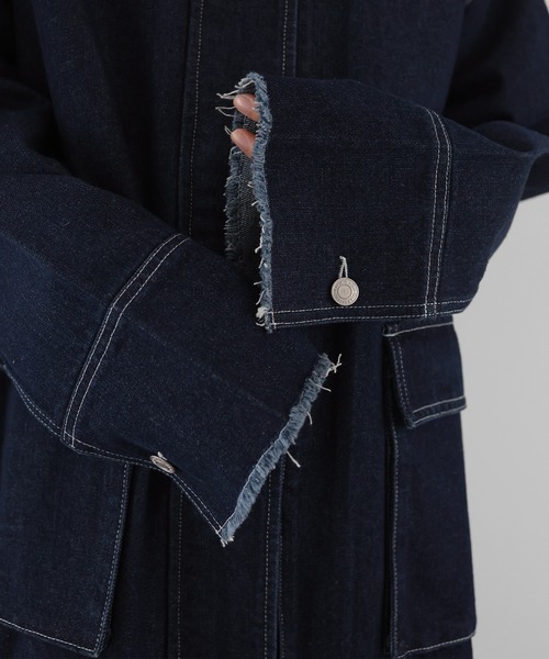 【新品タグ付き】SLOBE IENA ◆デニムカバーオール　ブラック　ミドル丈 UNDERCOVER(アンダーカバー) デニムカバーオールUP2E4205