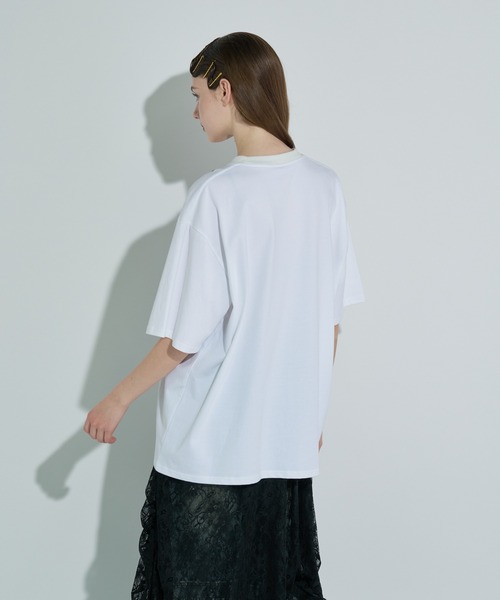 ANNA SUI NYC（アナ スイ エヌ ワイ シー）の「ランジェリープリントBIG Tシャツ（Tシャツ/カットソー・レディース・ホワイト/ブラック・FREE）」の11枚目の写真