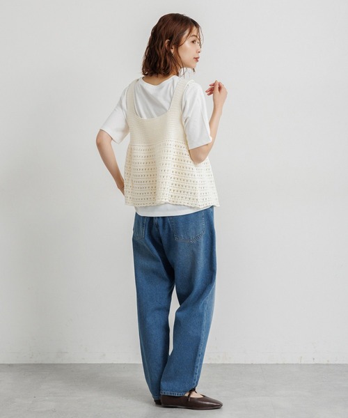 studio CLIP（スタディオクリップ）の「ニットビスチェ×Tシャツセット（Tシャツ/カットソー・レディース・ホワイト/ブラック/ライトブルー・FREE）」の16枚目の写真