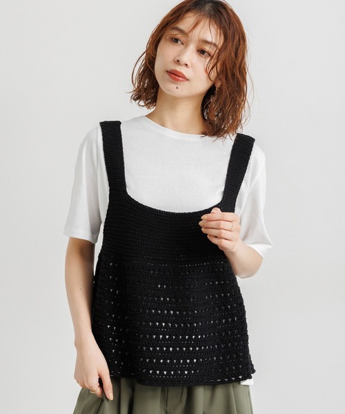 studio CLIP（スタディオクリップ）の「ニットビスチェ×Tシャツセット（Tシャツ/カットソー・レディース・ホワイト/ブラック/ライトブルー・FREE）」の21枚目の写真