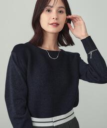 INDIVI | 【洗える／ラメ】ボートネックニット(ニット/セーター)