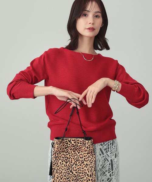 INDIVI（インディヴィ）の「【洗える／ラメ】ボートネックニット（ニット/セーター・レディース・ライトグレー系8/ボルドー/オフホワイト/ネイビー/ブルー系5・38/13/15 ）」の5枚目の写真