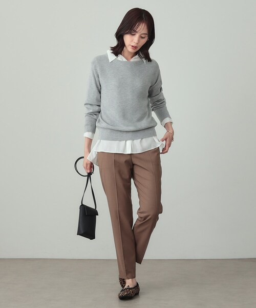 INDIVI（インディヴィ）の「【洗える／ラメ】ボートネックニット（ニット/セーター・レディース・ライトグレー系8/ボルドー/オフホワイト/ネイビー/ブルー系5・38/13/15 ）」の21枚目の写真