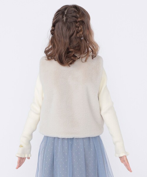 SHIPS（シップス）の「SHIPS KIDS:100～140cm / フェイクファー リバティ ベスト（ベスト・キッズ・ホワイト系その他/ベージュ系その他・MEDIUM/LARGE/SMALL）」の6枚目の写真