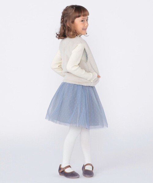 SHIPS（シップス）の「SHIPS KIDS:100～140cm / フェイクファー リバティ ベスト（ベスト・キッズ・ホワイト系その他/ベージュ系その他・MEDIUM/LARGE/SMALL）」の10枚目の写真