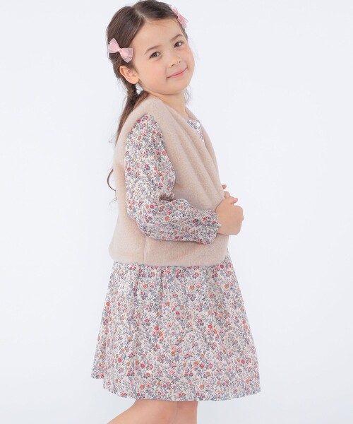 SHIPS（シップス）の「SHIPS KIDS:100～140cm / フェイクファー リバティ ベスト（ベスト・キッズ・ホワイト系その他/ベージュ系その他・MEDIUM/LARGE/SMALL）」の13枚目の写真