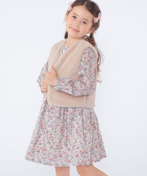 SHIPS（シップス）の「SHIPS KIDS:100～140cm / フェイクファー リバティ ベスト（ベスト・キッズ・ホワイト系その他/ベージュ系その他・MEDIUM/LARGE/SMALL）」の14枚目の写真