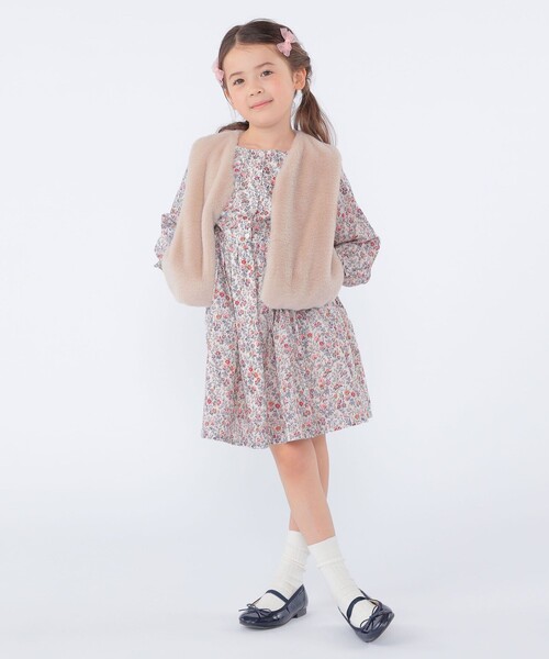 SHIPS（シップス）の「SHIPS KIDS:100～140cm / フェイクファー リバティ ベスト（ベスト・キッズ・ホワイト系その他/ベージュ系その他・MEDIUM/LARGE/SMALL）」の15枚目の写真