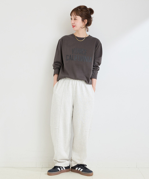 Champion(チャンピオン)の「Champion/チャンピオン 別注 20s/1 Jersey L/S T-SHIRT(Tシャツ/カットソー・レディース・ブラック/チャコールグレー/ホワイト/グリーン・FREE)」の12枚目の写真
